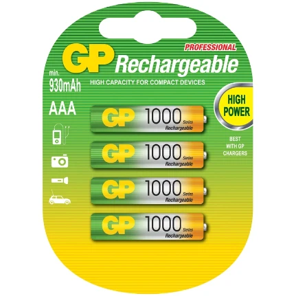 Фото для Батарейка аккумуляторная GP AAA (HR03) мизинчиковая1000mAh BC4