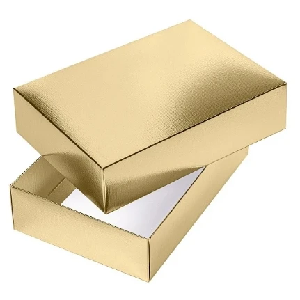 Фото для Коробка складная Hatber METALLIC Золото 25х18х6,5см