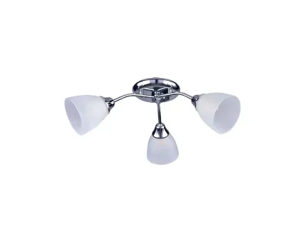 Фото для Светильник потолочный РОССВЕТ "Кварц" РС22768/3, 3хE27 60 Вт, цвет хром