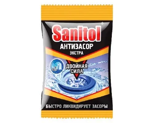 Средство для чистки труб Sanitol Антизасор Extra