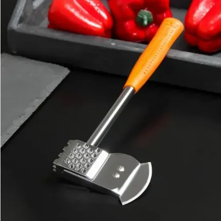 Фото для Молоток-топорик с прорезиненной ручкой для мяса, цвет МИКС, 4575678