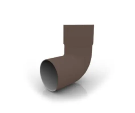 Отводной наконечник трубы 90мм, коричневый ,90°