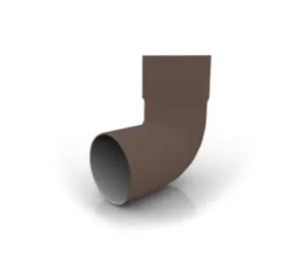 Фото для Отводной наконечник трубы 90мм, коричневый ,90°