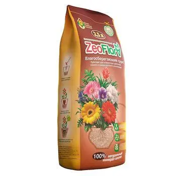 Влагосберегающий грунт универсальный "ZeoFlora", для всех видов растений, 2,5 л