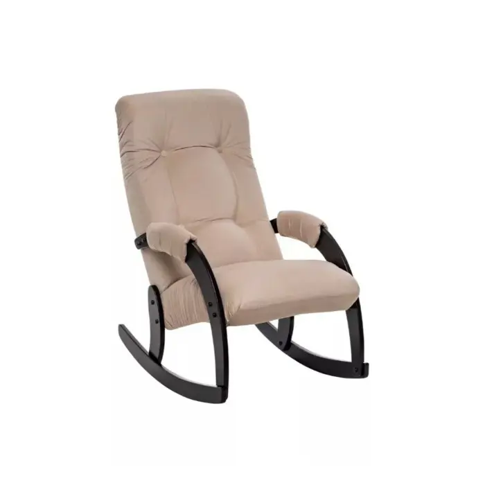 Кресло-качалка Leset Модель 67, Венге, ткань Велюр V18 бежевый