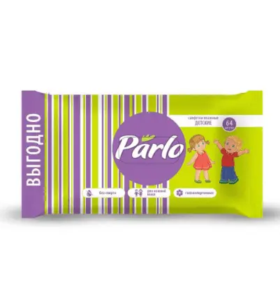 Влажные салфетки для детей PARLO 64 шт С0006503