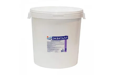 Фото для Таблетки для осветления воды Эквиталл 25кг ведро, коагулянт ударного действия 