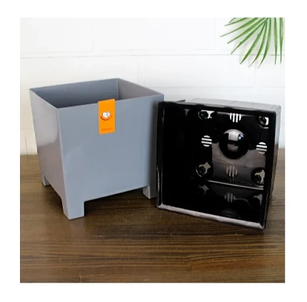 Фото для Горшок Нард 2,1л серый муссон с вкладкой d14 h14