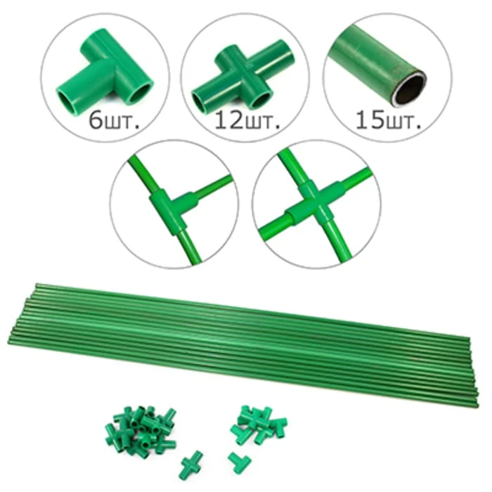 komplekt_dlya_sborki_parnika_bez_dug_premium_trubka_metallicheskaya_1m_d1_2sm_15sht_troynik_6sht_kre