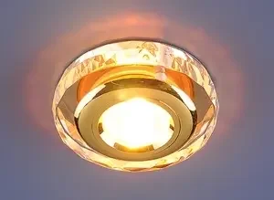 Светильник точечный 1056 зеркальный / золотой (Clear/GD)