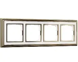 Рамка Werkel на 4 пост бронза/белый WL17-Frame-04