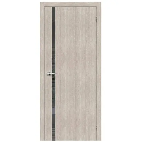 Межкомнатная дверь Браво-1.55 Cappuccino Veralinga, Mirox Grey со стеклом , 800x2000