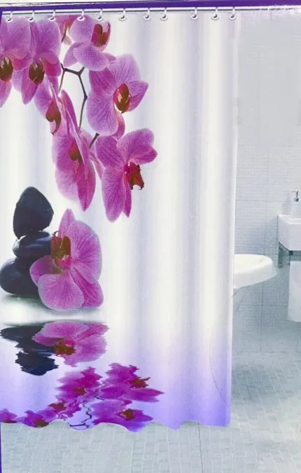 Фото для Набор для ванной комнаты: шторка и коврик RPL-350018