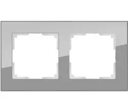 Рамка Werkel на 2 поста серый стекло WL01-Frame-02