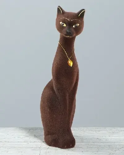 Фото для Копилка "Кошка Мурка", покрытие флок, коричневая, 28 см 1003851