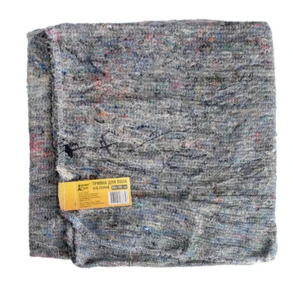 Фото для Тряпка для пола 80 х 100 см хлопок, серая ДС-154