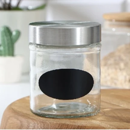 Фото для Банка для сыпучих продуктов Доляна «Премиум», 350 мл, 10?8 см, с местом под надпись 2712858