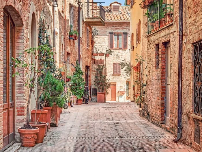Фотообои Flizelini "Улочка в Тоскане" на флизелиновой основе, 270х270см, 1038-3F