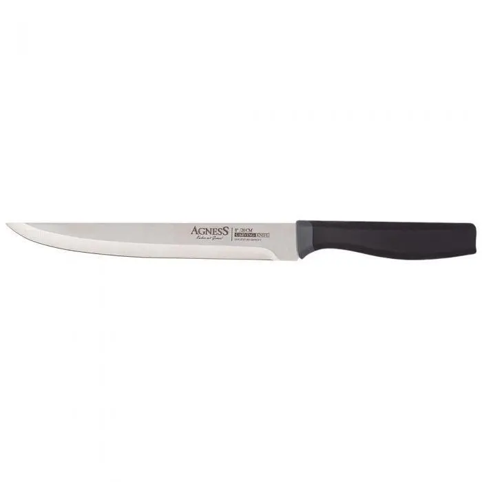 Нож кухонный для нарезки Agness лезвие 20 см, 911-723