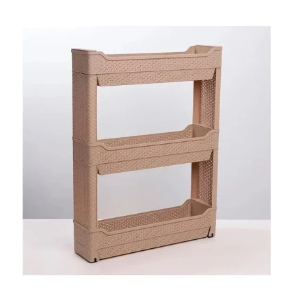 Фото для Этажерка Wenge узкая, 3-х ярусная, 52,5х13,5х69см