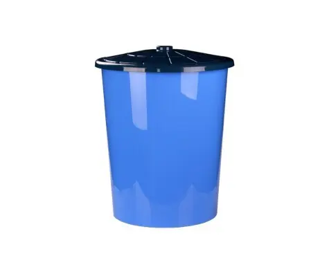 Бак для воды, универсальный с крышкой М3468, 225л пищевой (синий/зеленый)