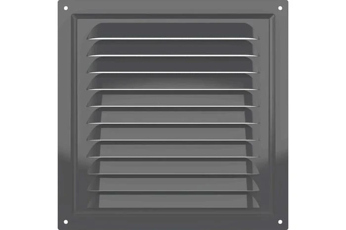 Фото для Решетка вентиляционная 200х200 серая с сеткой 2020МЭ 