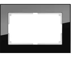 Рамка Werkel для двойной розетки черный WL01-Frame-01-DBL