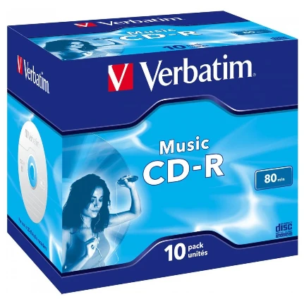 Фото для Диск CD-R 700Mb 16х Verbatim Jewel case (10шт) (43365)