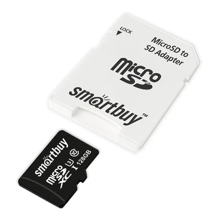 Фото для Карта памяти Micro-SD 128Gb Class 10, Smart Buy U3 V30 A1 Advanced R/W up to 90/55 с адапт (SB128GBSDU1A-AD)