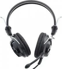 Фото для Наушники+микрофон A4 Tech HS-28 черный 1.8м, накладные (HS-28 (BLACK)) стереогарнитура, подходящая для интернет-общения и видеоз