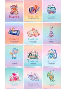 Фото для КОМПЛЕКТ ТЕМАТИЧЕСКИХ ТЕТРАДЕЙ 12 ШТ 48Л PROFIT "KAWAII" 