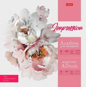 Фото для АЛЬБОМ ДЛЯ РИСОВАНИЯ 20 ЛИСТОВ "НЕЖНЫЙ ПИОН" АКВАРЕЛЬНАЯ БУМАГА