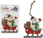 Фото для ИГРУШКА НГ ДЕРЕВО ПОДВЕСКА "СНЕГОВИК В САНЯХ"