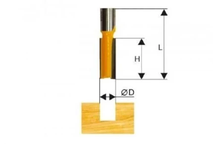 Фото для Фреза пазовая прямая D8, H26, L57//Энкор