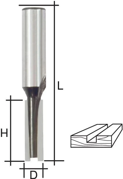 Фото для Фреза пазовая прямая D8, H20, L58//FIT