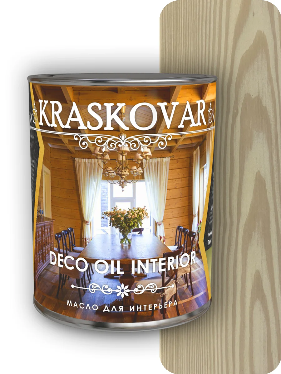 Масло для интерьера Kraskovar Deco Oil Interior белый 2,2 л
