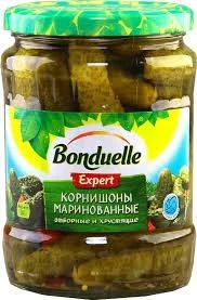 Фото для Огурцы Бондюэль 580мл корнишоны маринованные 3-6см Турция*12