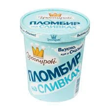 Фото для Мороженое На сливках 430гр пломбир ванильный б/ведерко*6 (БЗМЖ)