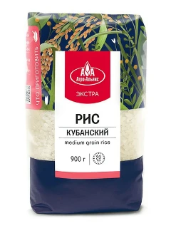 Фото для Крупа Агро-Альянс 900гр Рис кубанский элитный*12