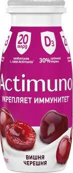 Фото для Напиток кисломолочный Актимуно 95гр 1,5% Вишня/Черешня*24 БЗМЖ