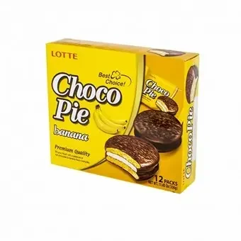 Фото для Печенье Чоко Пай Лотте 12шт банан*8 Корея
