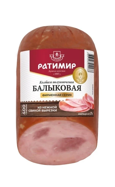 Фото для Колбаса Балыковая п/к 400гр Ратимир
