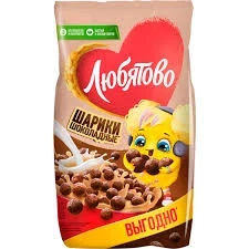 Фото для Завтрак сухой Любятово 500гр шарики шоколадные ц/п*6