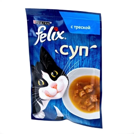 Фото для Корм д/кошек Феликс 48гр Суп с треской*30