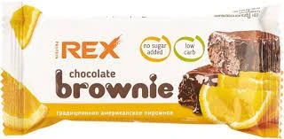 Фото для Пирожное протеиновое Протеин Рекс 50гр Брауни апельсиновое*12