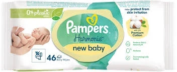 Фото для Салфетки влажные Памперс Хармони нью бейби детские 14х48*14