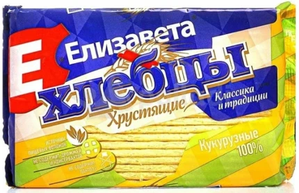 Фото для Хлебцы хрустящие Елизавета 100% 90гр кукурузные*18