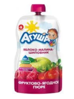 Фото для Пюре Агуша 90гр Яблоко/малина/шиповник*10