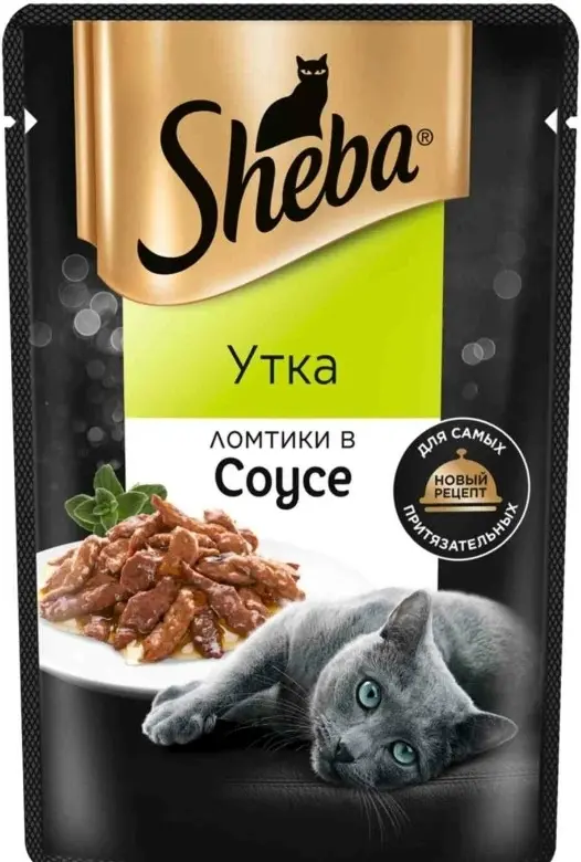 Sheba Паучи для кошек "Ломтики в соусе с уткой", 75г