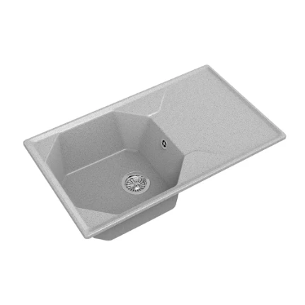 Фото для Мойка GranFest мрамор UNIQUE GF-U-840L (840х500мм) Серый